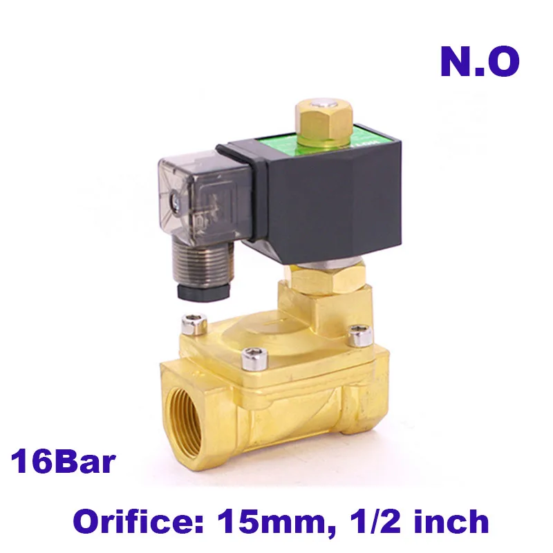 GOGO Normally Open 2 Way Pilot Diaphragm Brass water solenoid valves flow control 1/2"