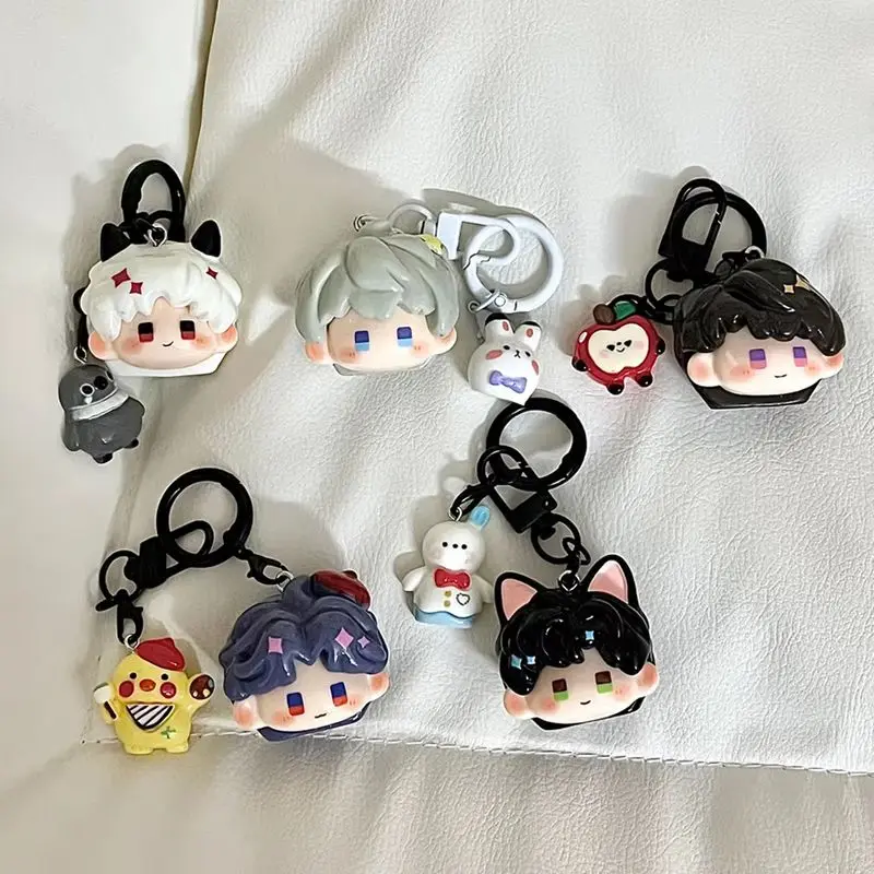 

Love And Deep Space Q Version Resin Keychain Pendant Cartoon ACG Collectible Toy High Value Bag Ornament for Anime Game Fans