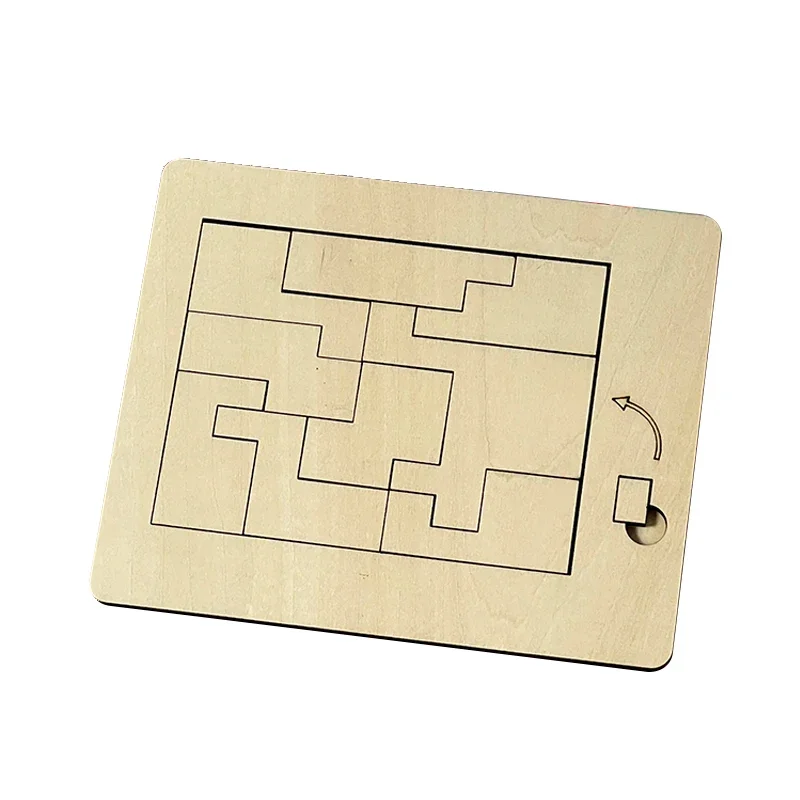 

10-Level Puzzle Brainy Puzzle TikTok GM Same Style Super Difficult 10 Pieces Hell Children's Puzzle Adult Wooden Shaped