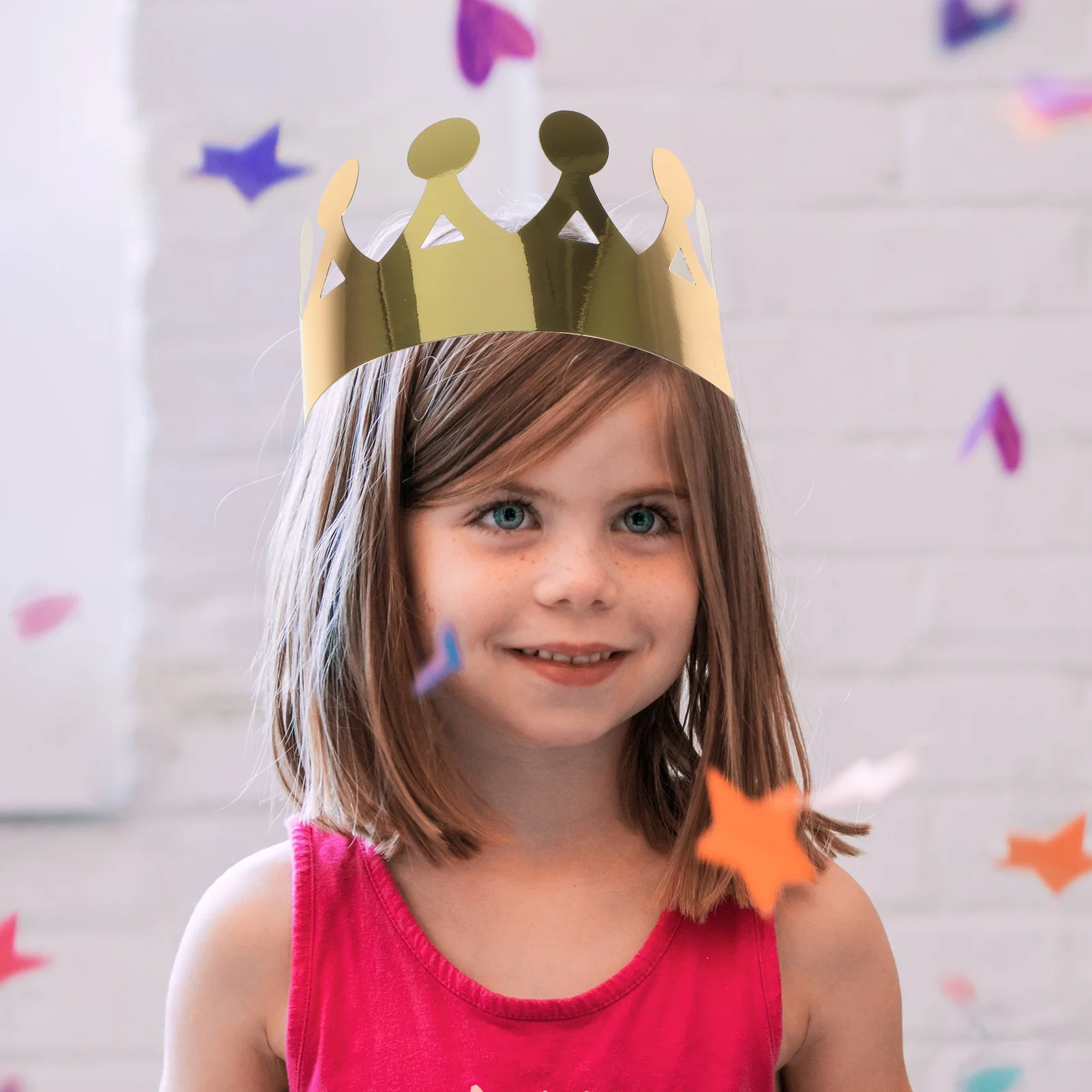 12 Pcs Birthday Crown Hat Paper Baby Headbands Aldult Party Decorative Hats Shower Cap Child Man The