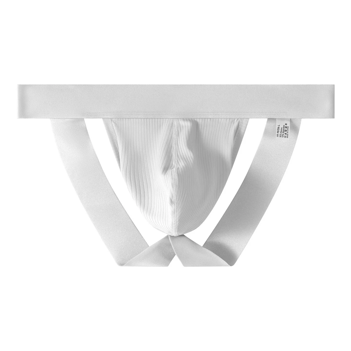 Celana Dalam Pria Jockstrap Seksi Solid Bahan Sutra Es Celana Dalam Pria Bernapas Model Low Rise dengan Kantong Celana Dalam Pria Jockstrap Pendek Ukuran M-XXL