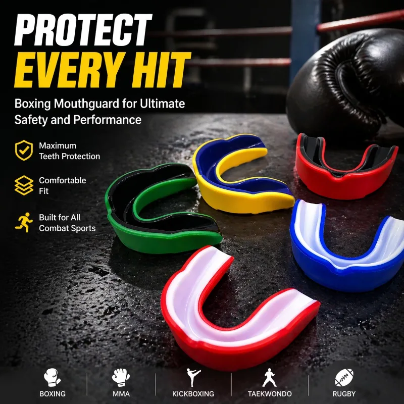 Boxing Mouthguard Teeth Protector for Taekwondo Kickboxing Rugby Sports Gum Shield