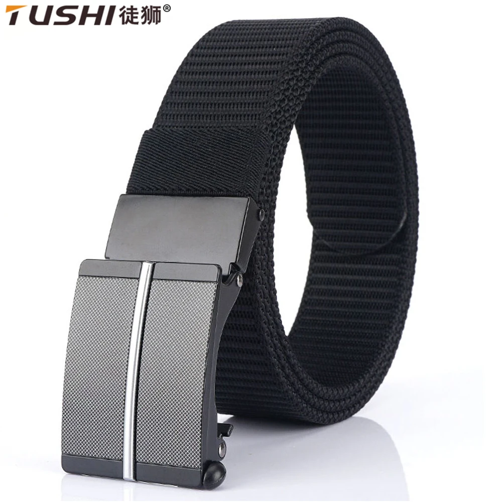 

TUSHI New Men Nylon Automatic Buckle Belt Army Tactical Belt Men Military Canvas Belt Cummerbunds High Quality Shoulder Belt