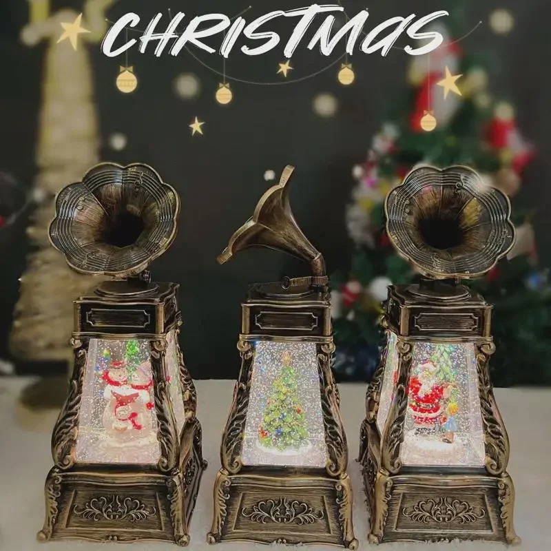 phonograph speaker music box telephone music box crystal ball ornament