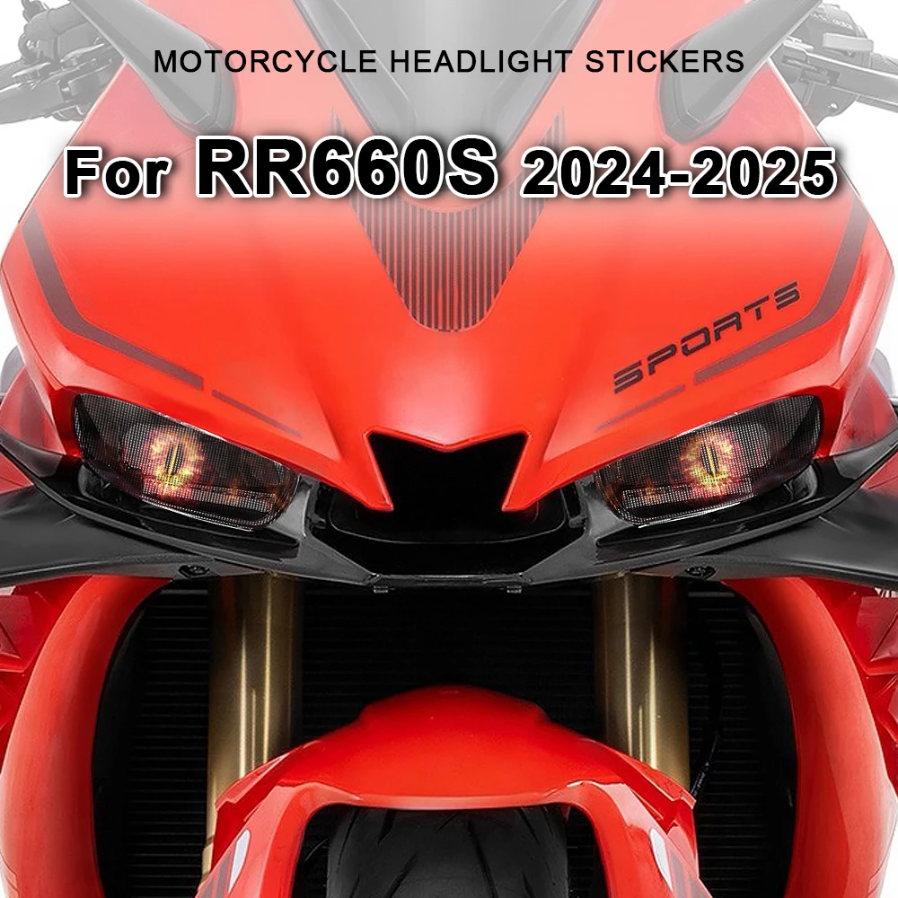 

For Voge RR660S RR660 S RR 660 S 2024 2025 Motorcycle Headlight Stickers Headlamp Protective Decals Modification Accessories