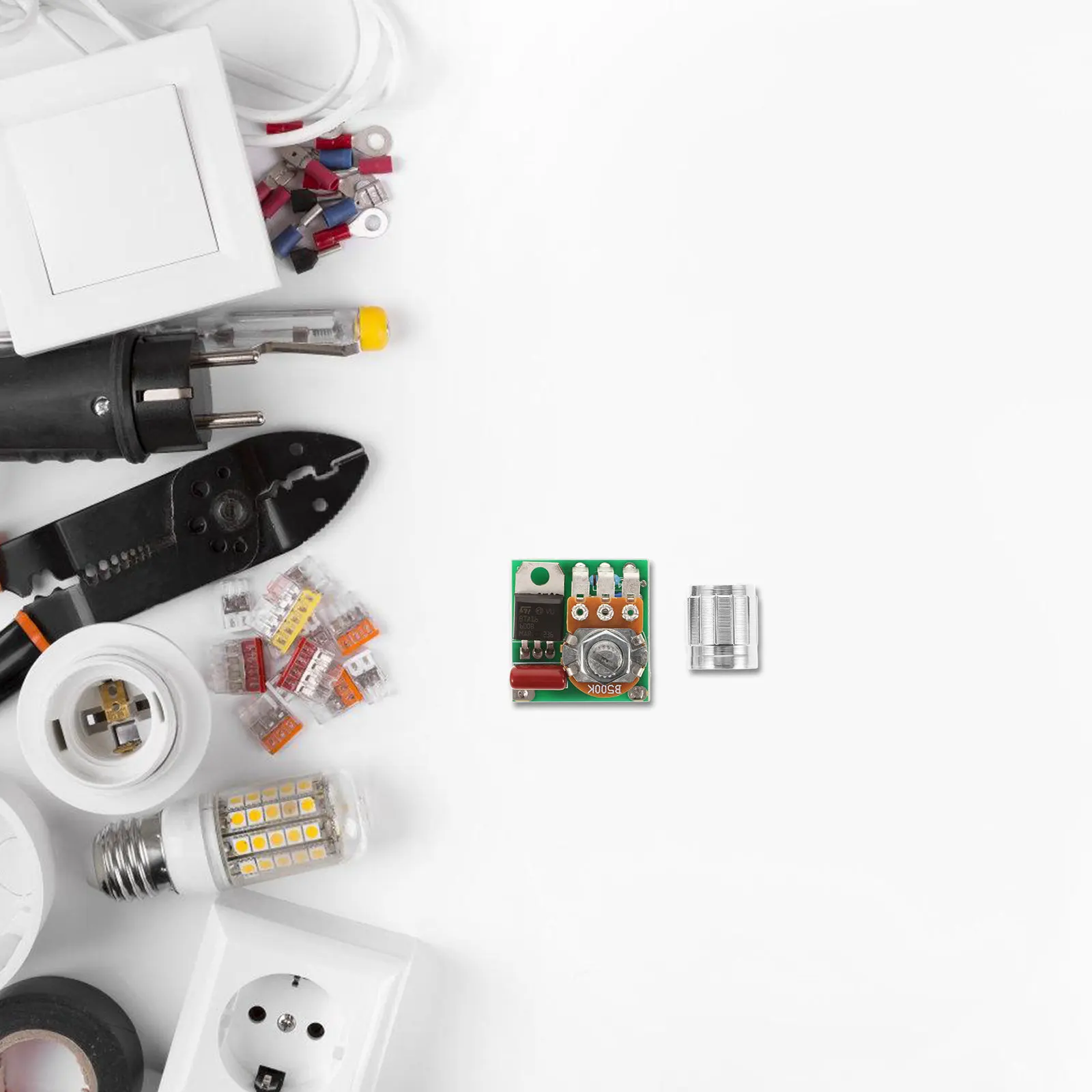 Adjustable Bulb Switch Electronic Dimmer Rotary Control Sturdy Pcb ABS Multi-Use Bulb Controlling Switch Heating Wire Regulator