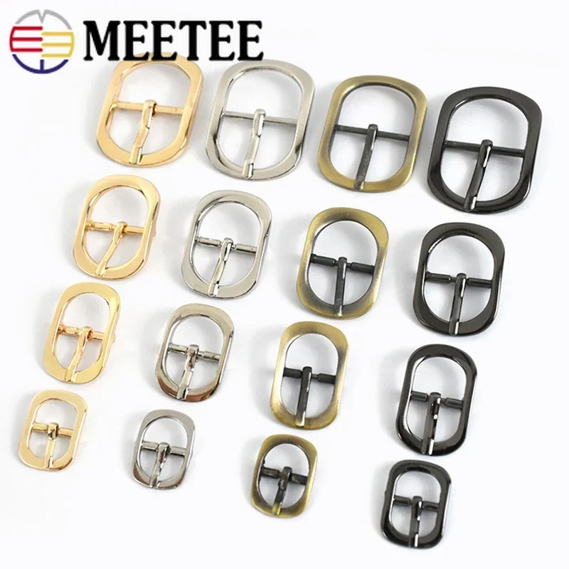 5/10Pcs 12-38mm Metal Belt Buckles Bag Shoes Pin Buckle Handbag Strap Slider Clasp Webbing Decoration Adjust Hook Accessories