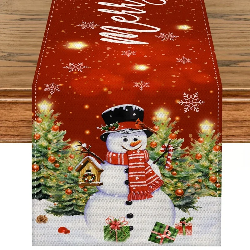 2026 Christmas Table Runners Dresser Scarf Decor for Home Kitchen Dining Table Cover Christmas Decorations 2025 Navidad Gifts