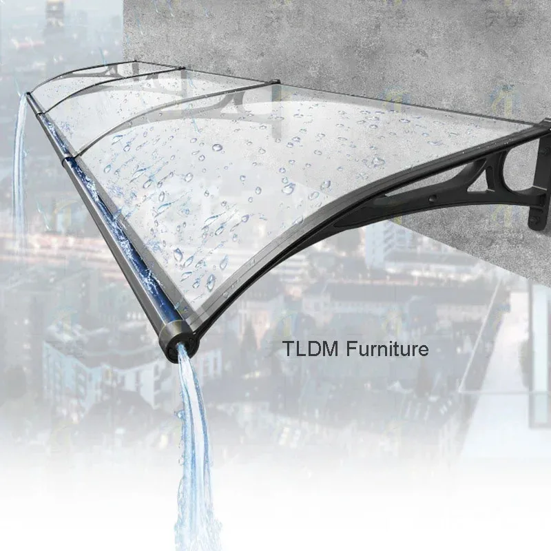 Thickened Outdoor Creative Awning for Eaves Sun Protection Large Sink Metal Awning Modern Commercial Awnings for Coffee Shop