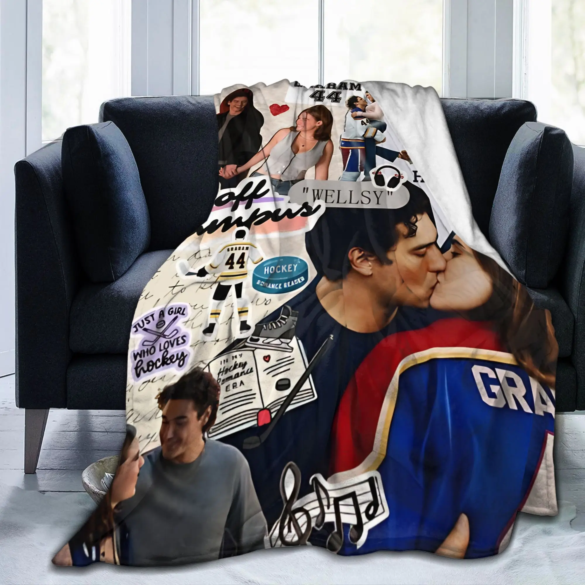 Off Campus Romance  Wool Blanket Briar U Hockey Funny Throw Blankets for  Sofa Bedding Lounge 125*100cm Quilt,