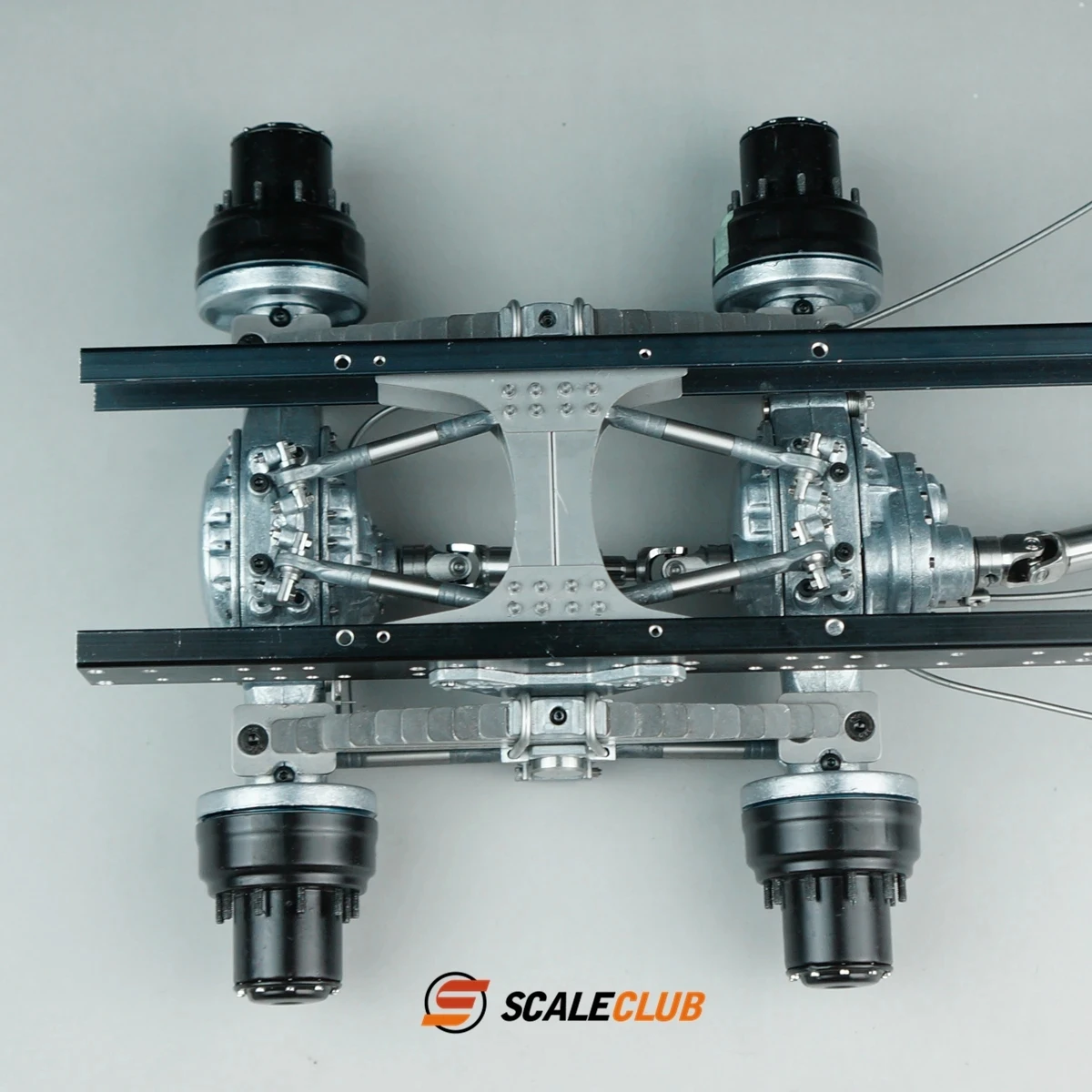 Scaleclub 1/14 Tractor Mud Head Simulation Metal Two-axle Rear Suspension Qianqiu Suspension For Tamiya  Lesu Rc Truck Trailer