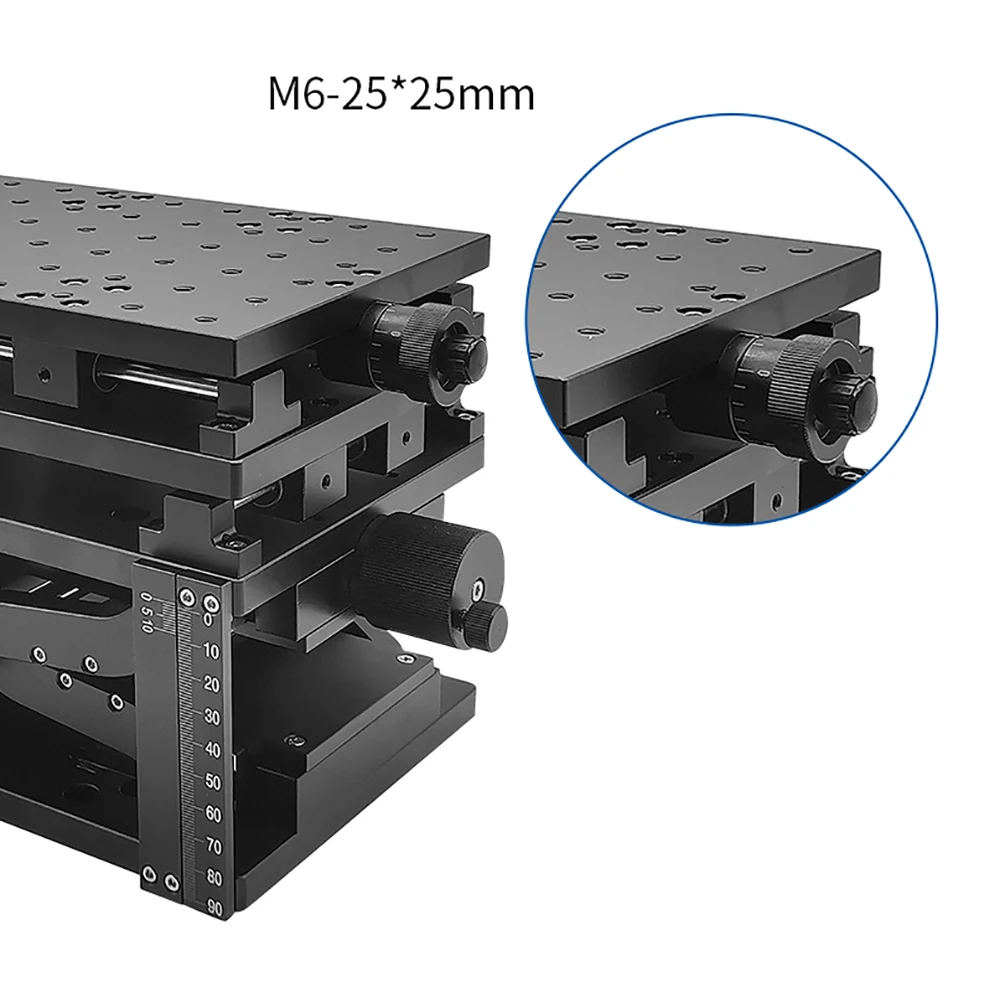 Manual Fine Adjustment Stage XYZ 3 Axis High Precision Slide Table Optical Optical experimental Platform with Scale 210x150MM