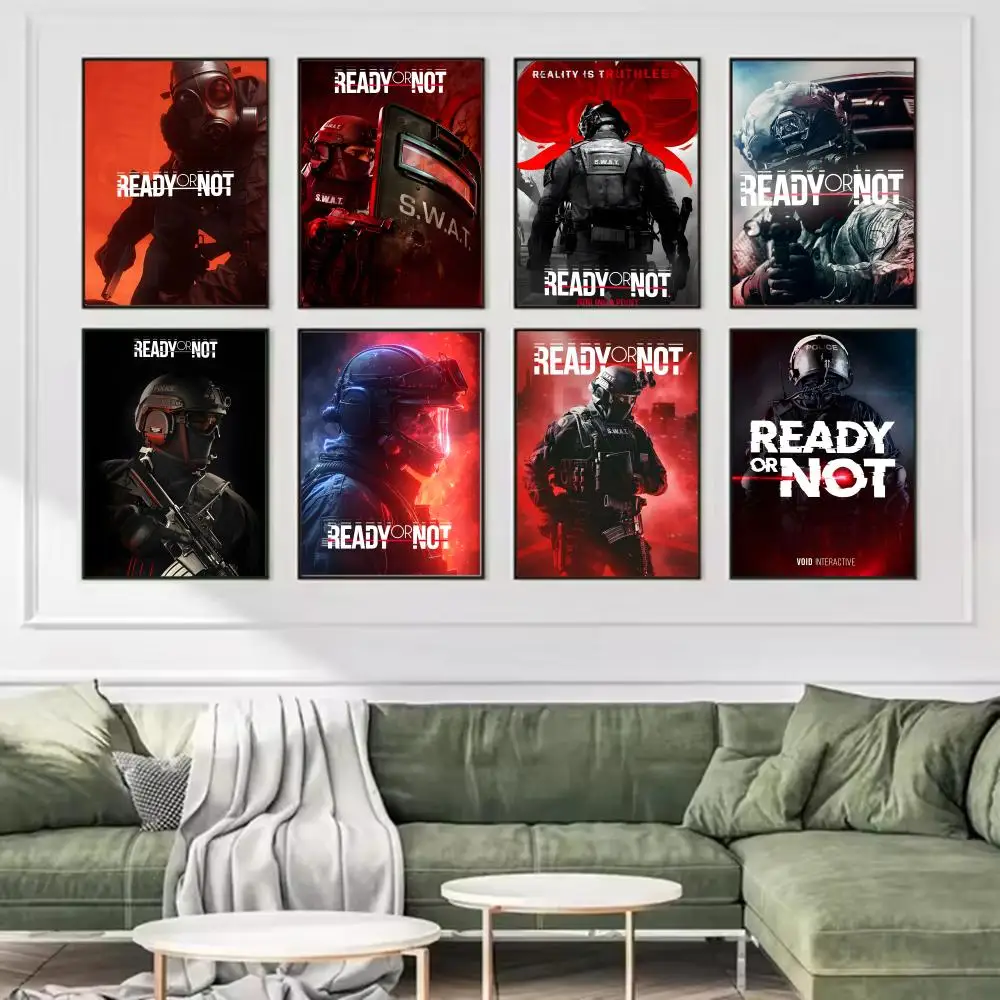 Video Game R-Ready Or Not Poster Trendy And Easy-to-Apply Wall Art Stickers For Home Decor And Dorm Room Walls