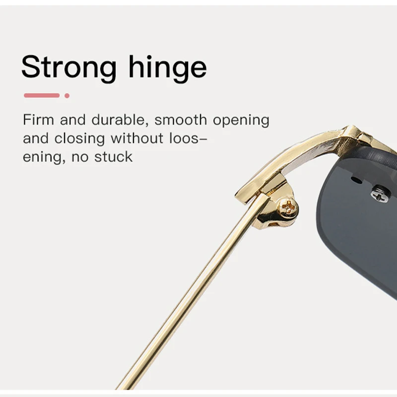 Leopard Head Frameless Cut Edge Fashion Sunglasses Small Frame Stylish New Design Optics for Trendy Look