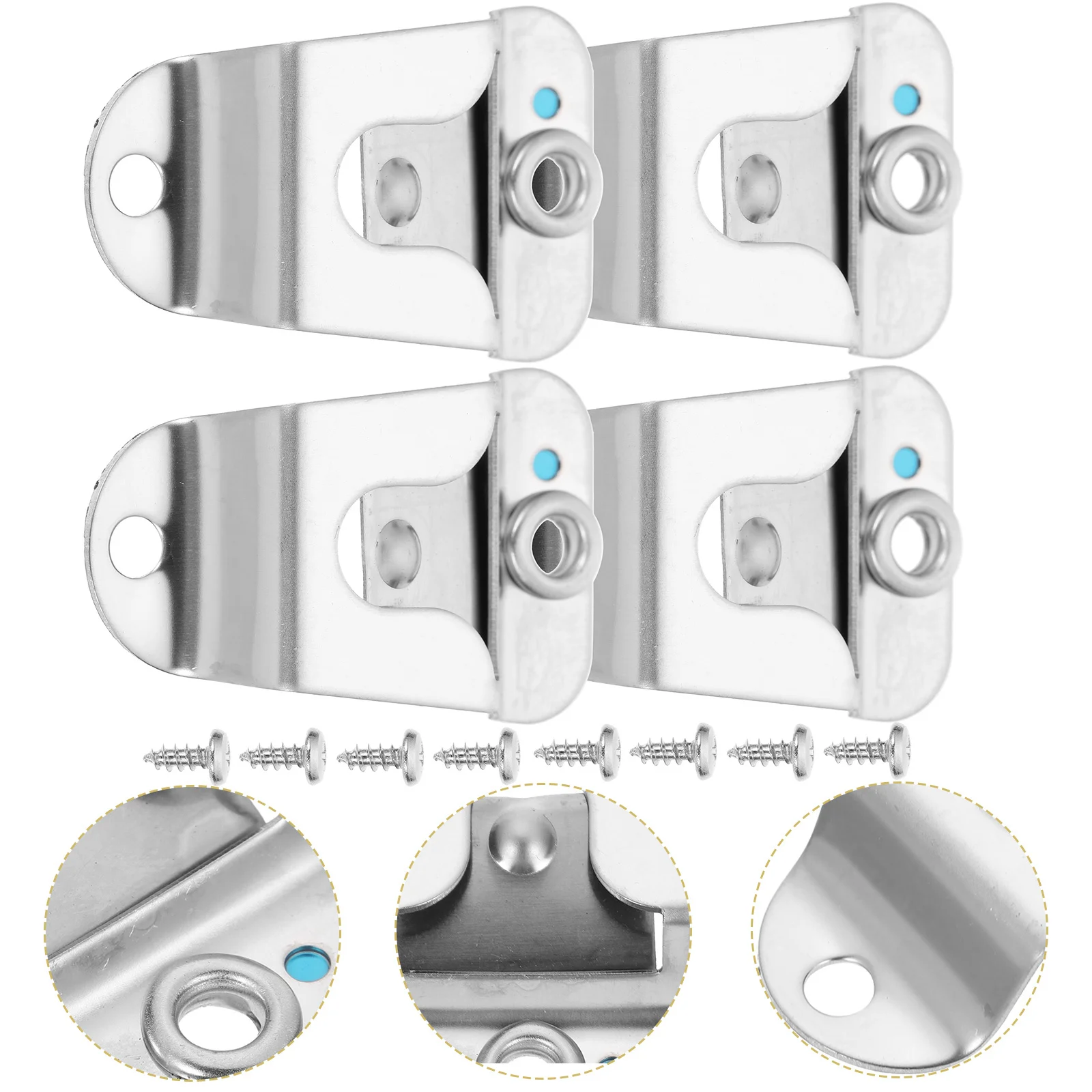 

4pcs Microphone Holder Clip Metal Mic Hanger Radio Ham Mobile Handheld Mounting Car Use Universal Accessories