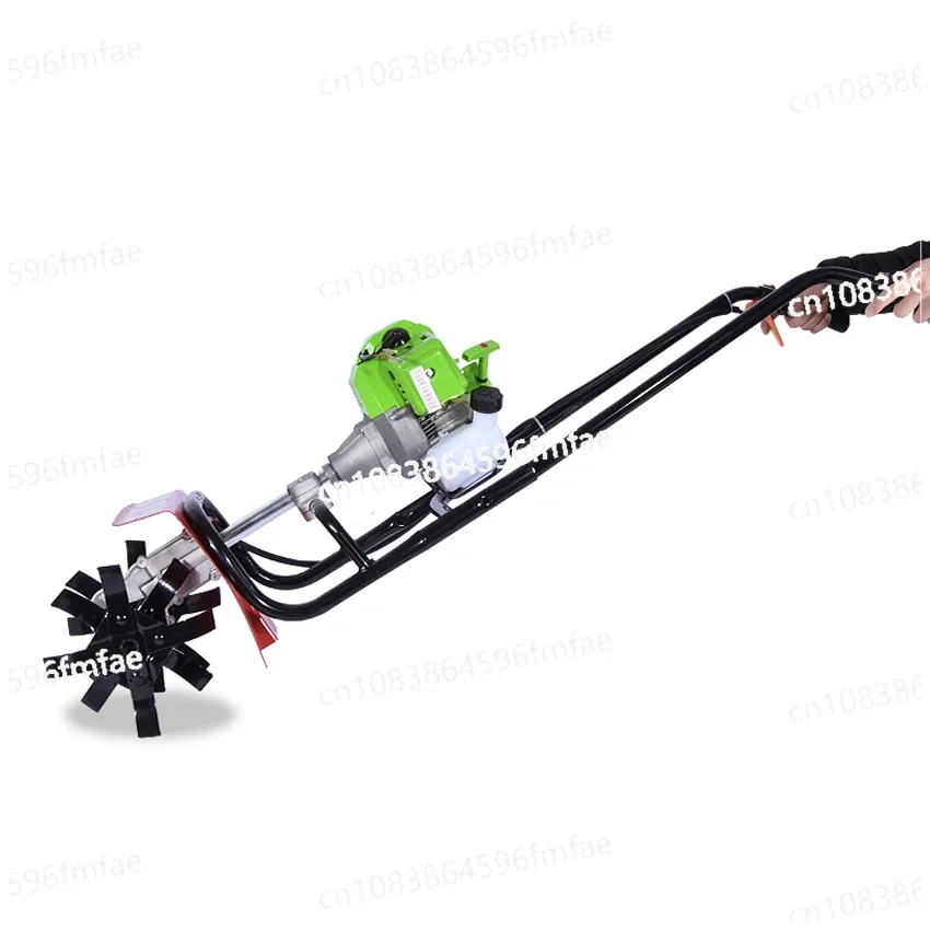 Mini Hand Push Walking Rotary Tiller 52CC 1900w TWO-Stroke Gasoline Engine Walking Tractor Rotary Tiller,Walking Cultivator