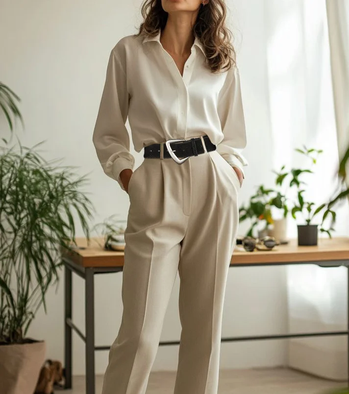 

Женский винтажный замшевый корсет из натуральной кожи с серебряной пряжкой, женское пальто с поясом, платье с поясом, широкий пояс J1673