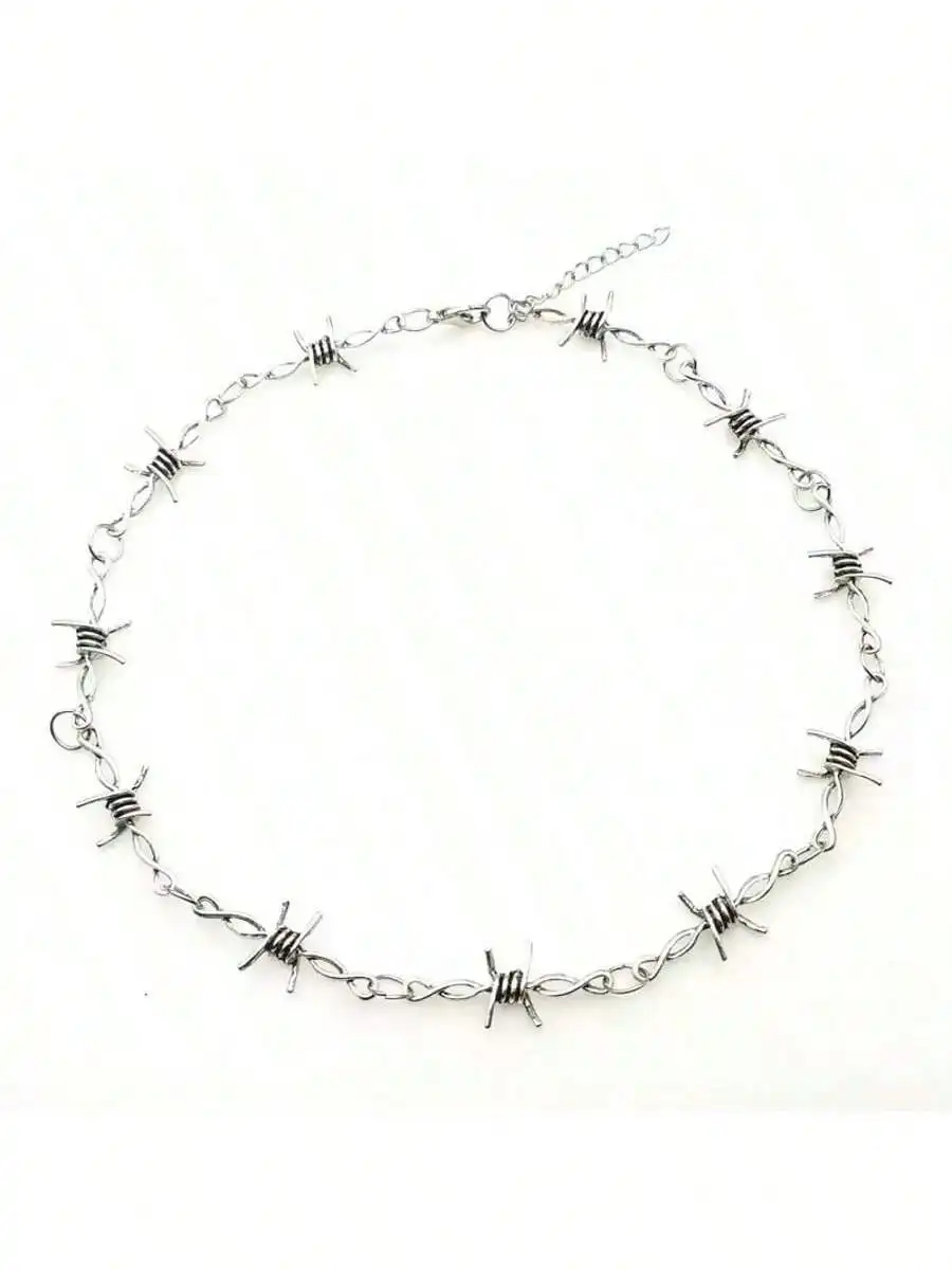 Small wire Brambles Iron Unisex Choker Necklace Women Hip-hop Gothic Punk Style Barbed Wire Little thorns Chain Choker Gifts