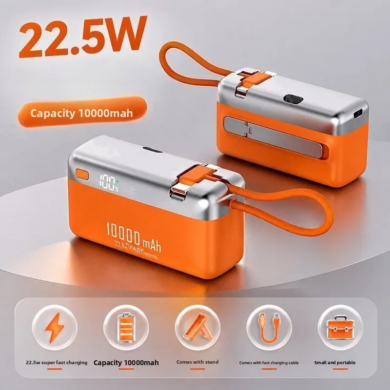 

New 10000mAh 22.5W Mini Portable Power Bank for iPhone and Android phones Portable Digital Display Capsule Mobile Power Bank