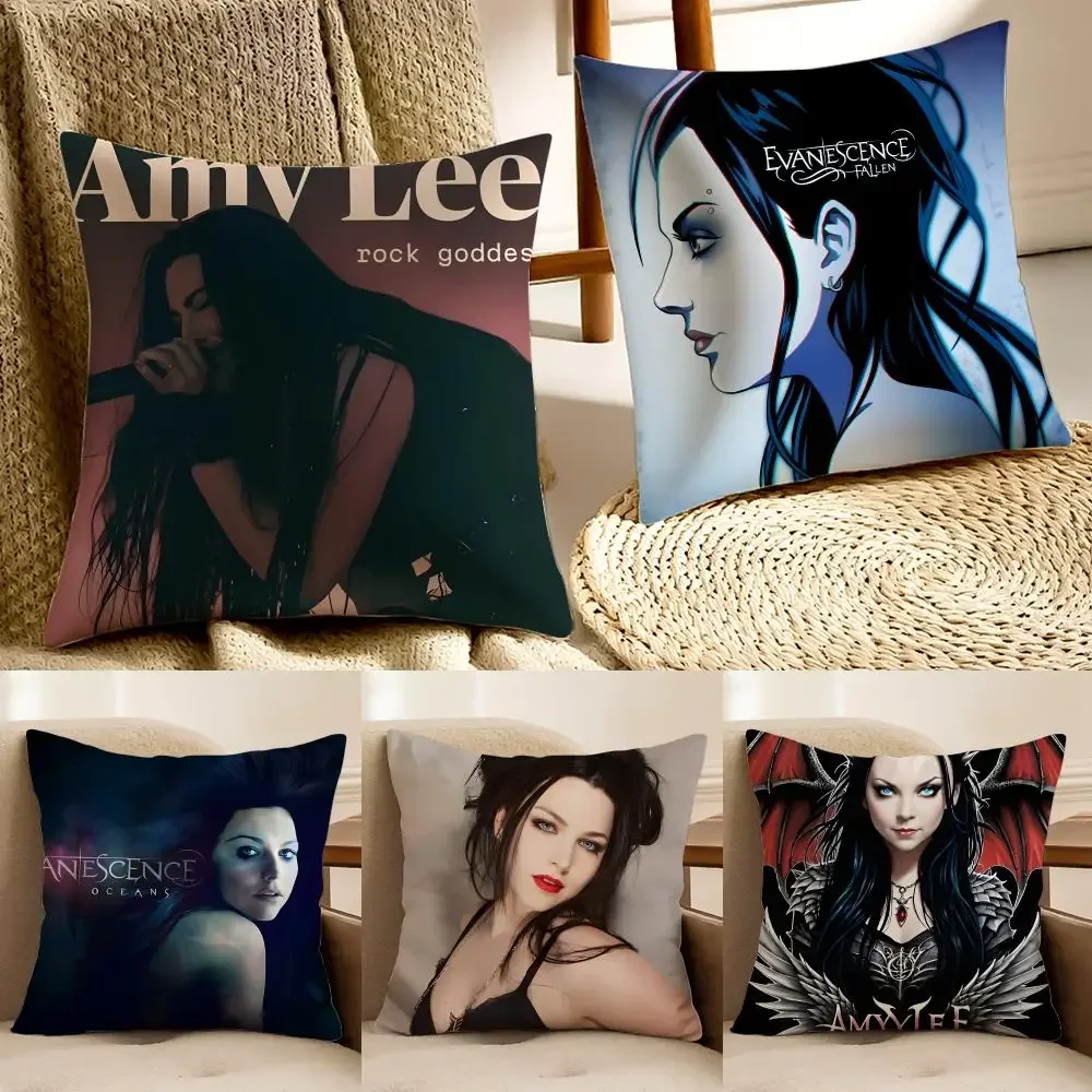 Rock singer Evanescence Amy Lee Cushion Cover Faux fur decorative Dark academia style Cat scratching post Rustic Spa pillow