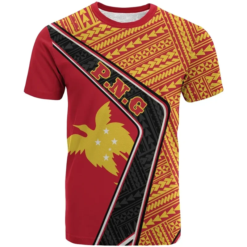 Papua New Guinea T-shirt For Men Summer Casual 3D Printed Polynesia T Shirts Crew Neck Short Sleeves Tops Street Loose Tees