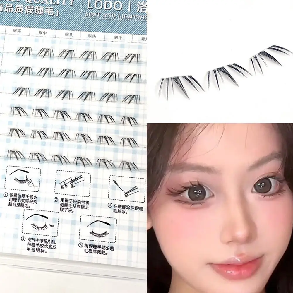 

Band Invisible Band Individual Bottom Eyelash Cluster False Looking Lashes Short Eye Lower Natural Extension S3P5