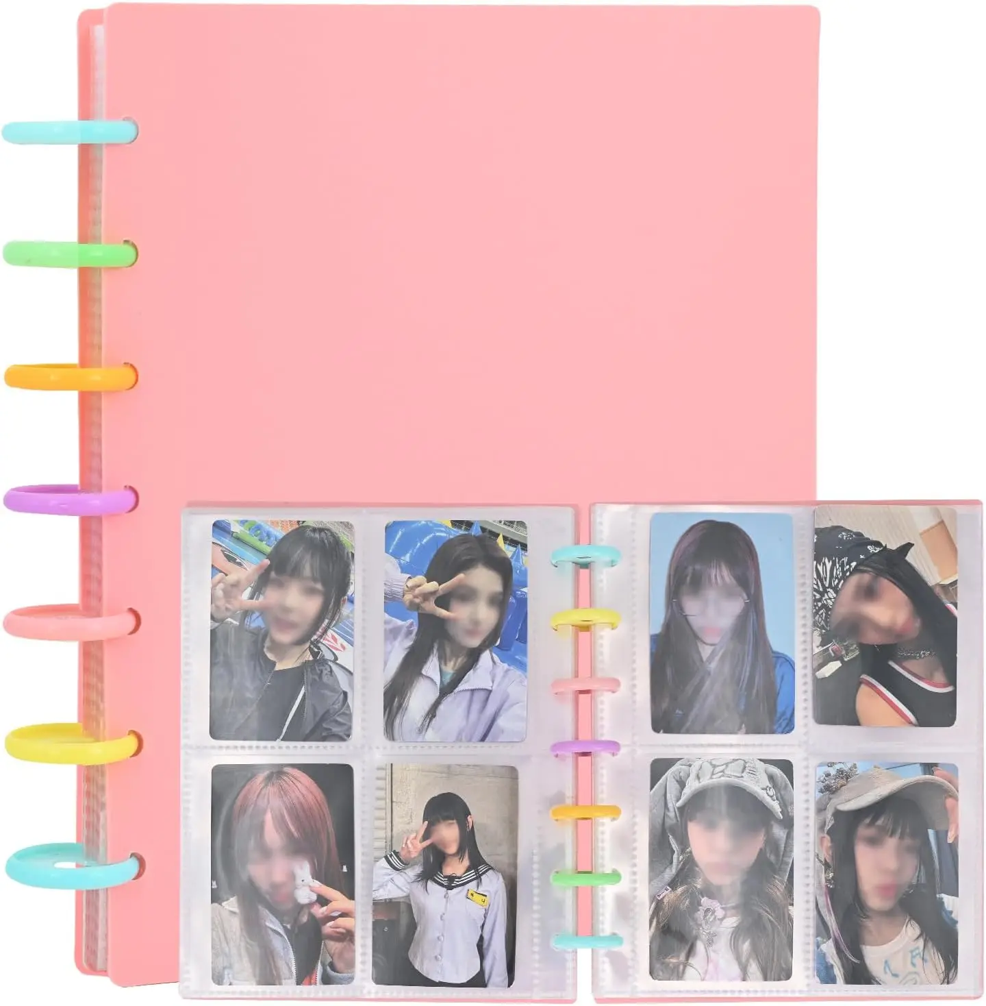 

Kpop Photocard Binder 3 Inch Photocard Holder Book Sleeves with 30Pcs Inner Pages A5 Idol Card Collect 2×3 Polaroid Photos