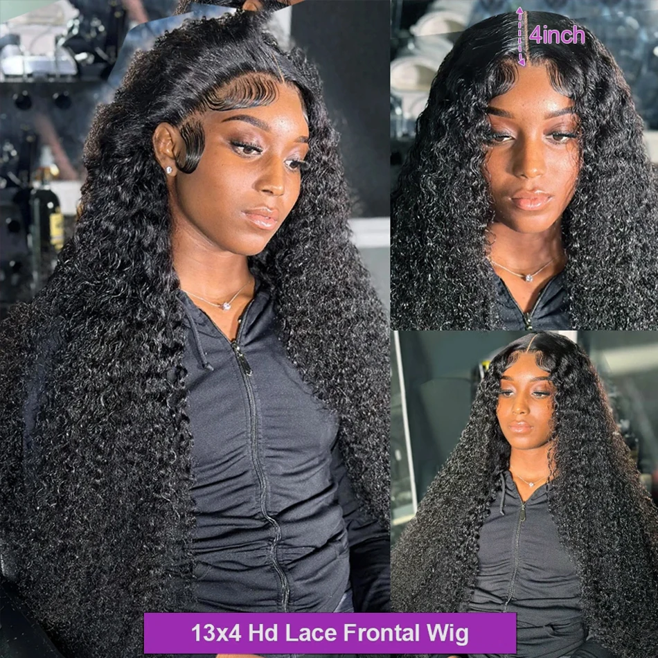 13x6 Brazilian Water Wave Human Hair Wigs 30 32 Inch Loose Deep Wave Lace Front Wig Curly Wig For Women 250 Density