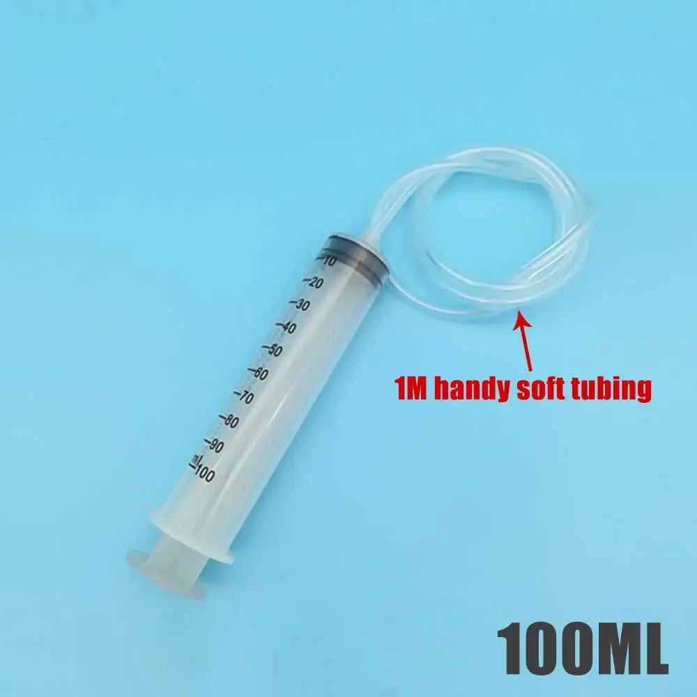 1Set Multifunctional Home UsefulLarge 100ml Plastic Syringe with 80cm Clear Tube Kit Set for Measuring Nutrient Health Care