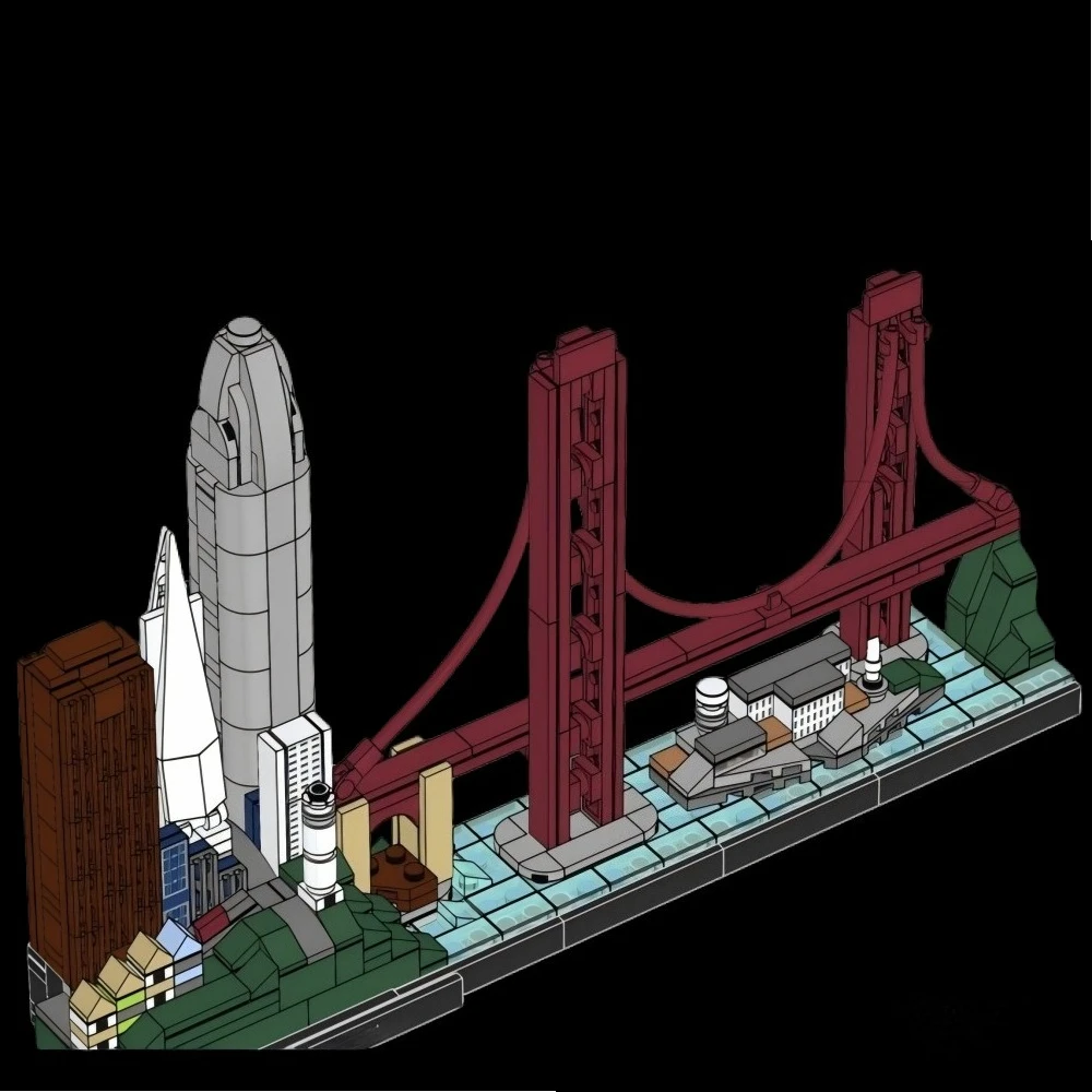 Mooie San Francisco Model 21043 bouwstenensets geschikt voor kerstcadeaus, compatibel met Legoed-deeltjes, 565 stuks.