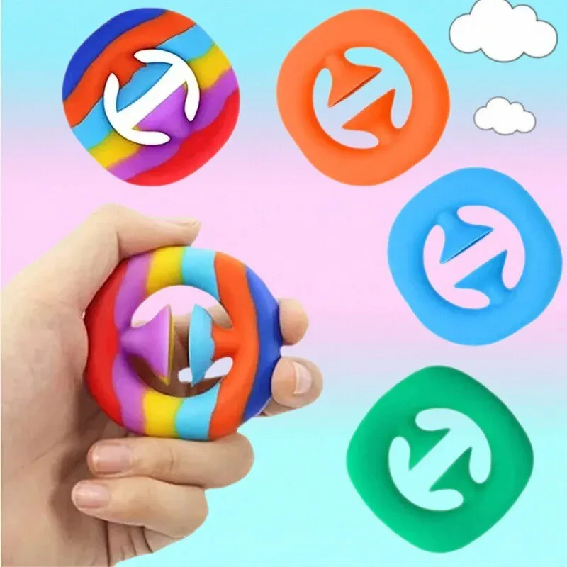 Colorful Silicone Anti-Stress Finger Grip Pressing Toy Adults Portable Stress Relief Finger Arm Muscle Training Tool
