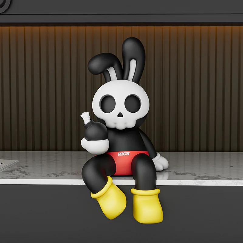 

1Pcs Skeleton Rabbit Sitting Decoration Fashion Doll Statue Modern Home Living Room Bedroom Study TV Cabinet Desk Decoration