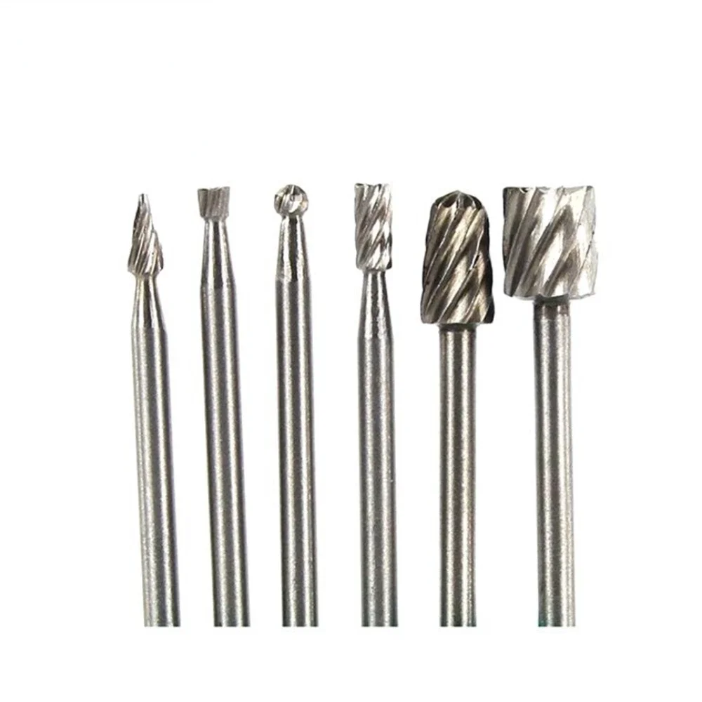 Imagem -06 - Velocidade Aço Broca Grupo Shank Burs Ferramentas Escultura em Madeira Ferramentas Dremel Liga Dura Arquivo Rotativo Faça Você Mesmo Escultura Pcs Alta