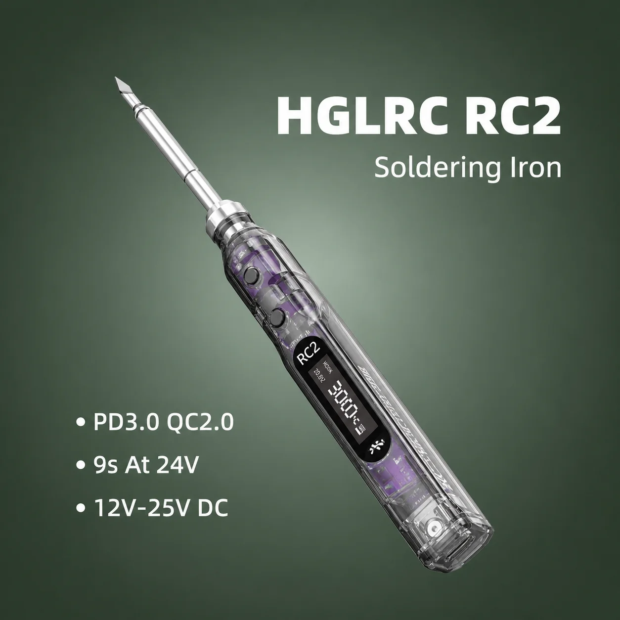Electronics Repair Classes - HGLRC RC2 Portable OLED Soldering Iron