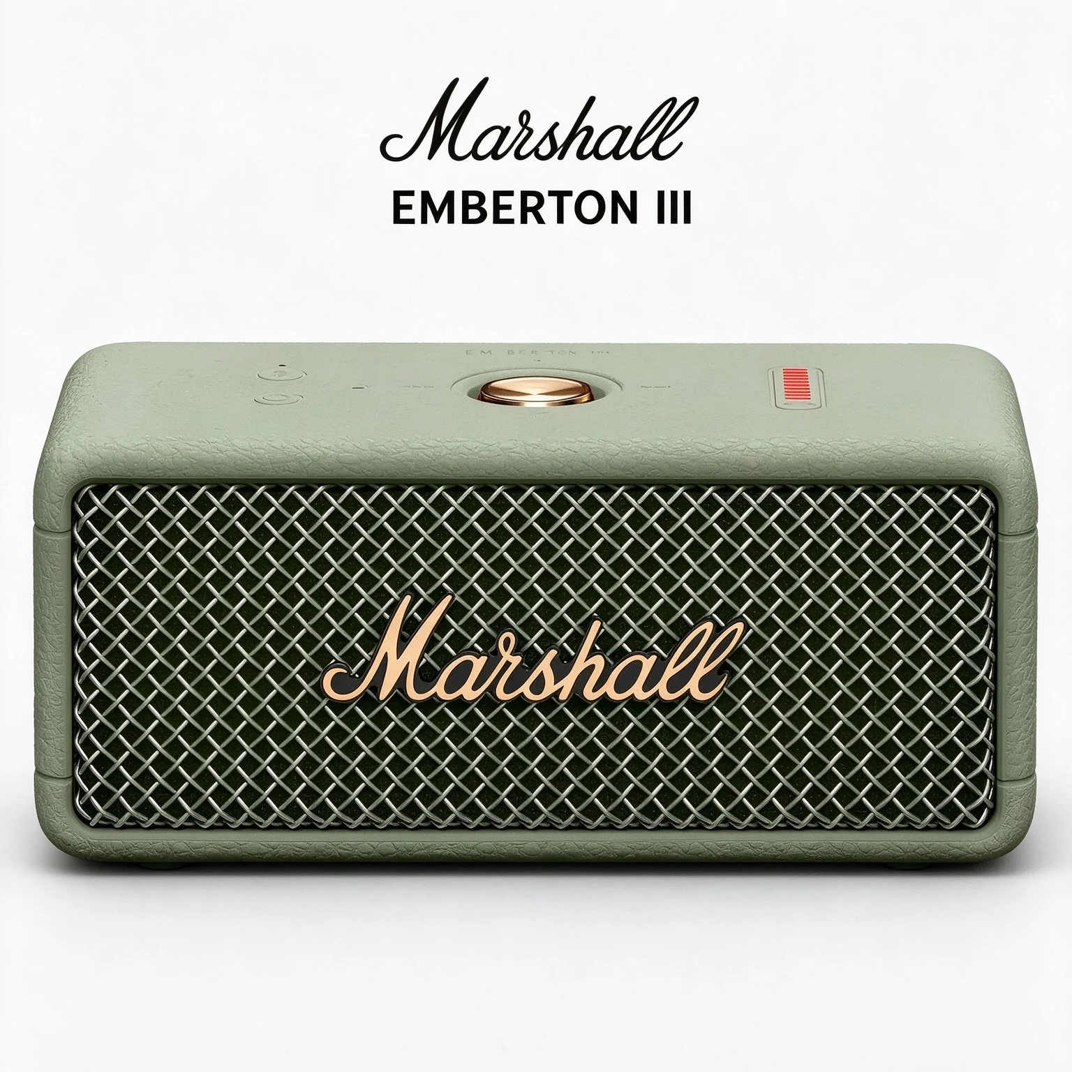 Marshall Emberton III Compact Speaker, IP67 Dustproof, 32+ Hrs Playtime, Bluetooth 5.3, True Stereophonic Sound & Hands-Free Mic