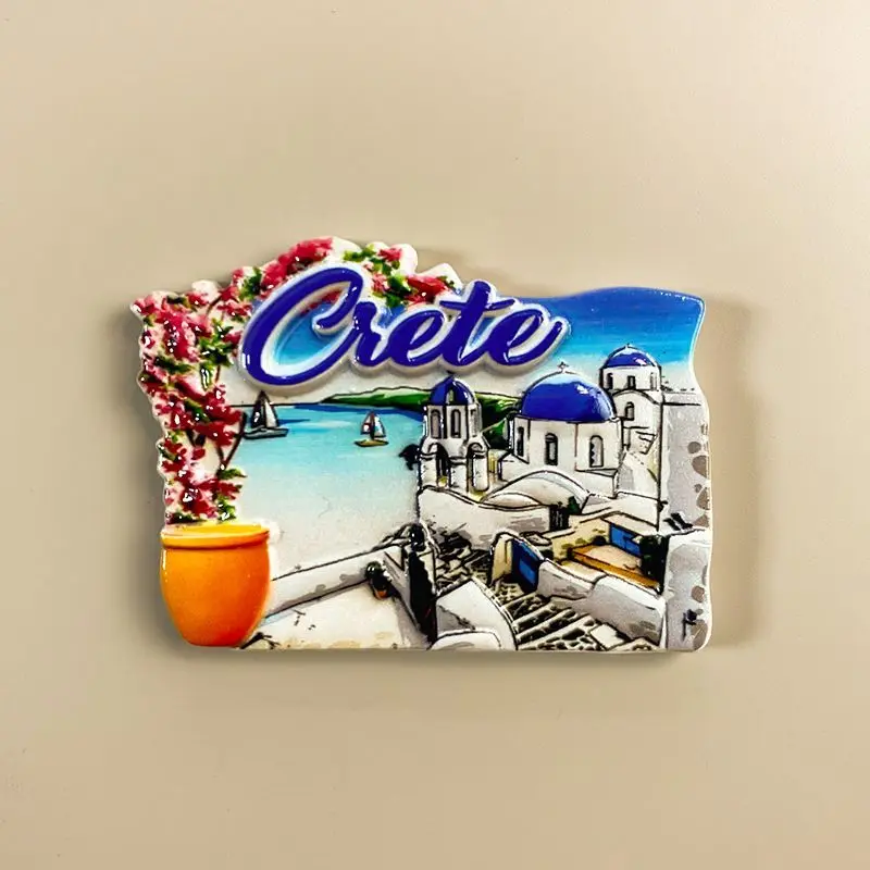 

Santorini, Greece:Dreamy High-Value Fridge Magnets with Blue Top and White Wall Decoration Souvenir Gift