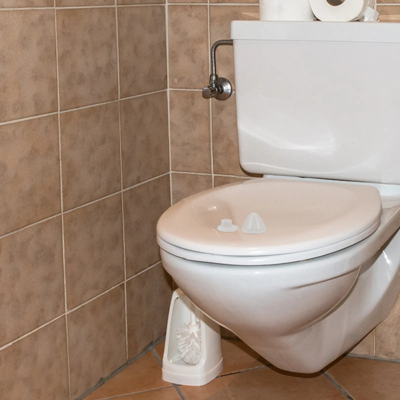 

1Set Toilet Bolt Covers Caps Set Lightweight Portable Plastic Toilet Bowl Bolt Caps for Effortless Repair Modern Bathroom