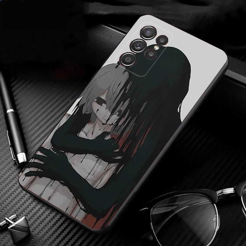 

Phone Case For Samsung Galaxy S25 S24 S23 S22 S21 Ultra S24 S23 S22 S21 S25 Plus S24 S20 FE Horror Anime Girl