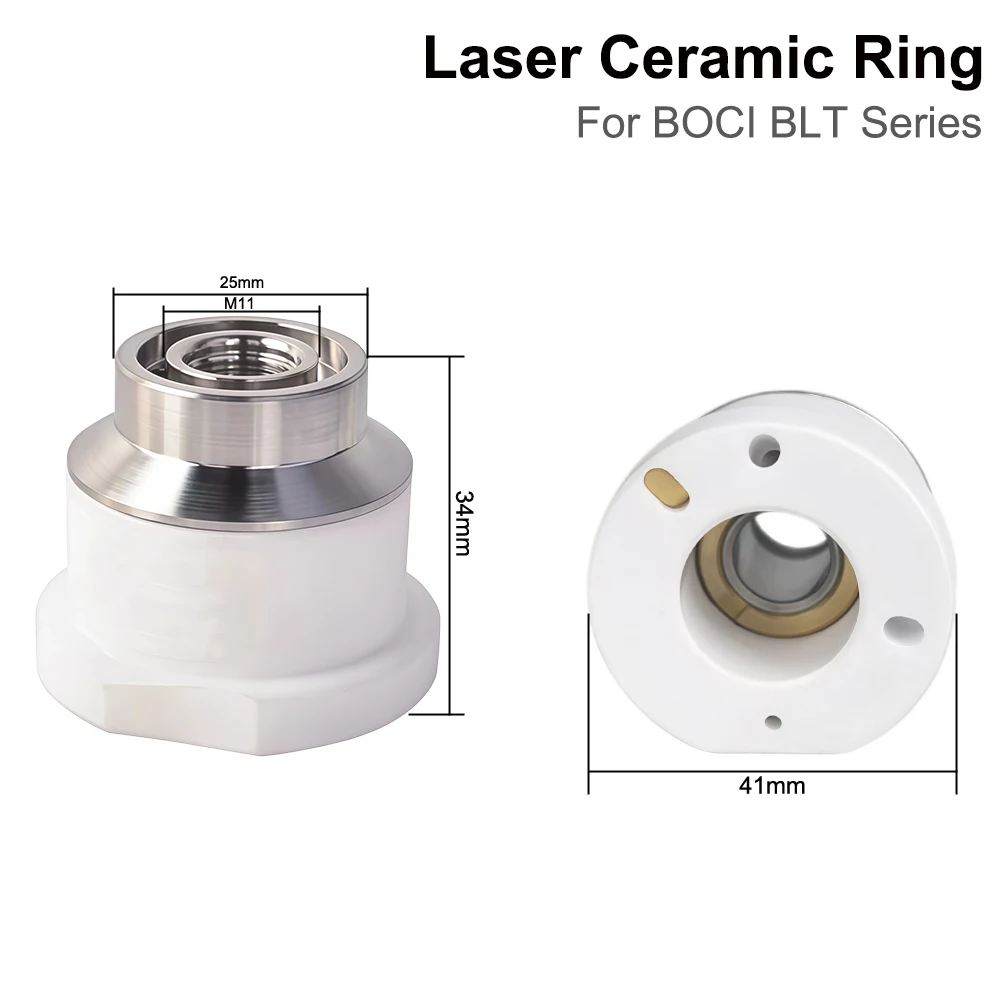 QDLASER Original Ceramic Ring Holder Connector D41 M11 D20 M8 for BOCI BLT Series Fiber Laser Cutting Head