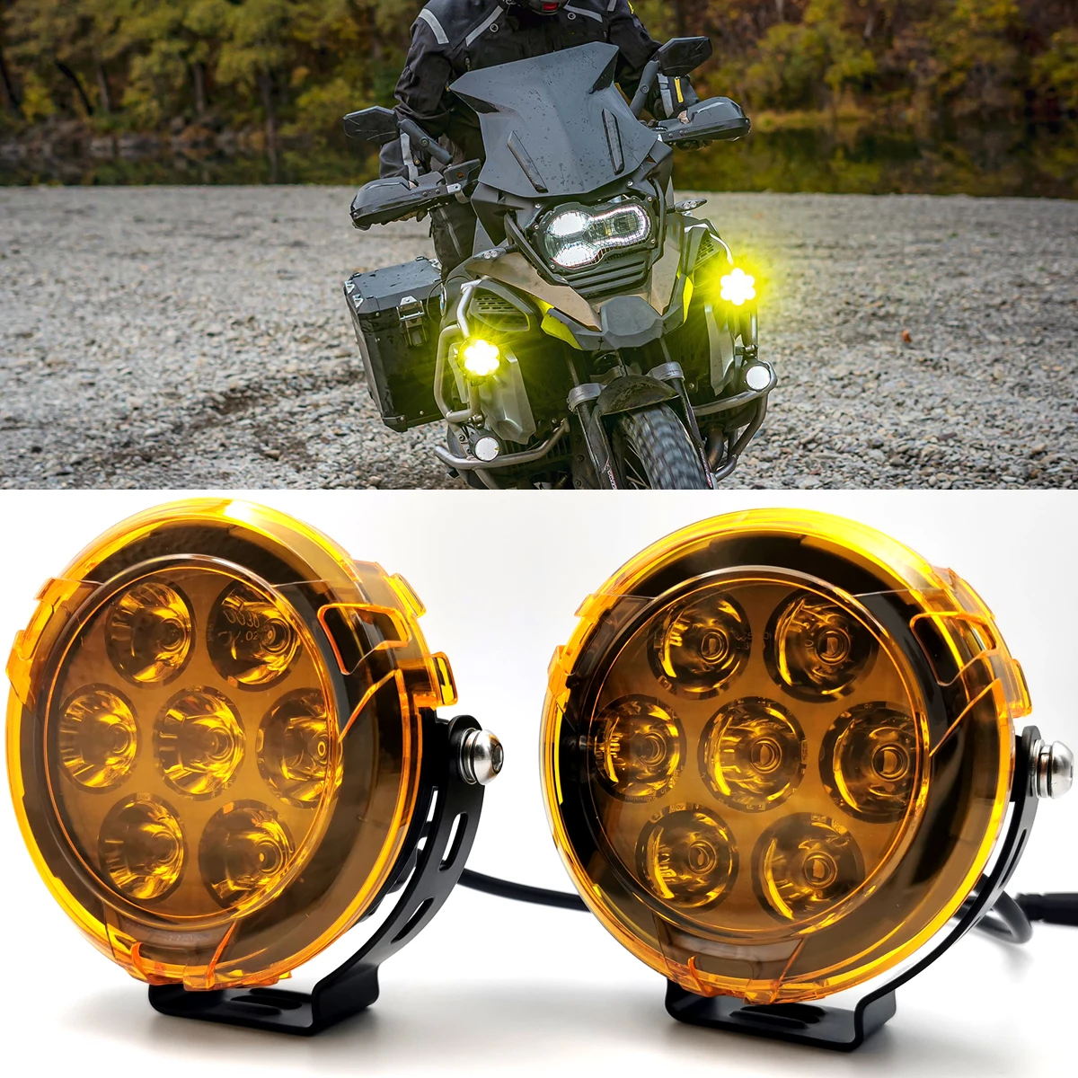 Superbight 12v 24v 5inch Round Led Spot Lights White Amber for Offroad Cars ATV UTV  Motorcycles