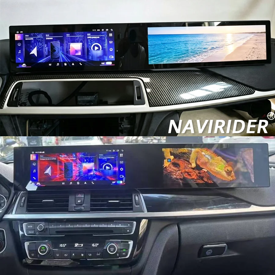 S For BMW 3 Series 4 Series F30 F32 F35 2013-2019 Android Dual Screen Car Radio Multimedia Video Player Stereo GPS Navigation HU
