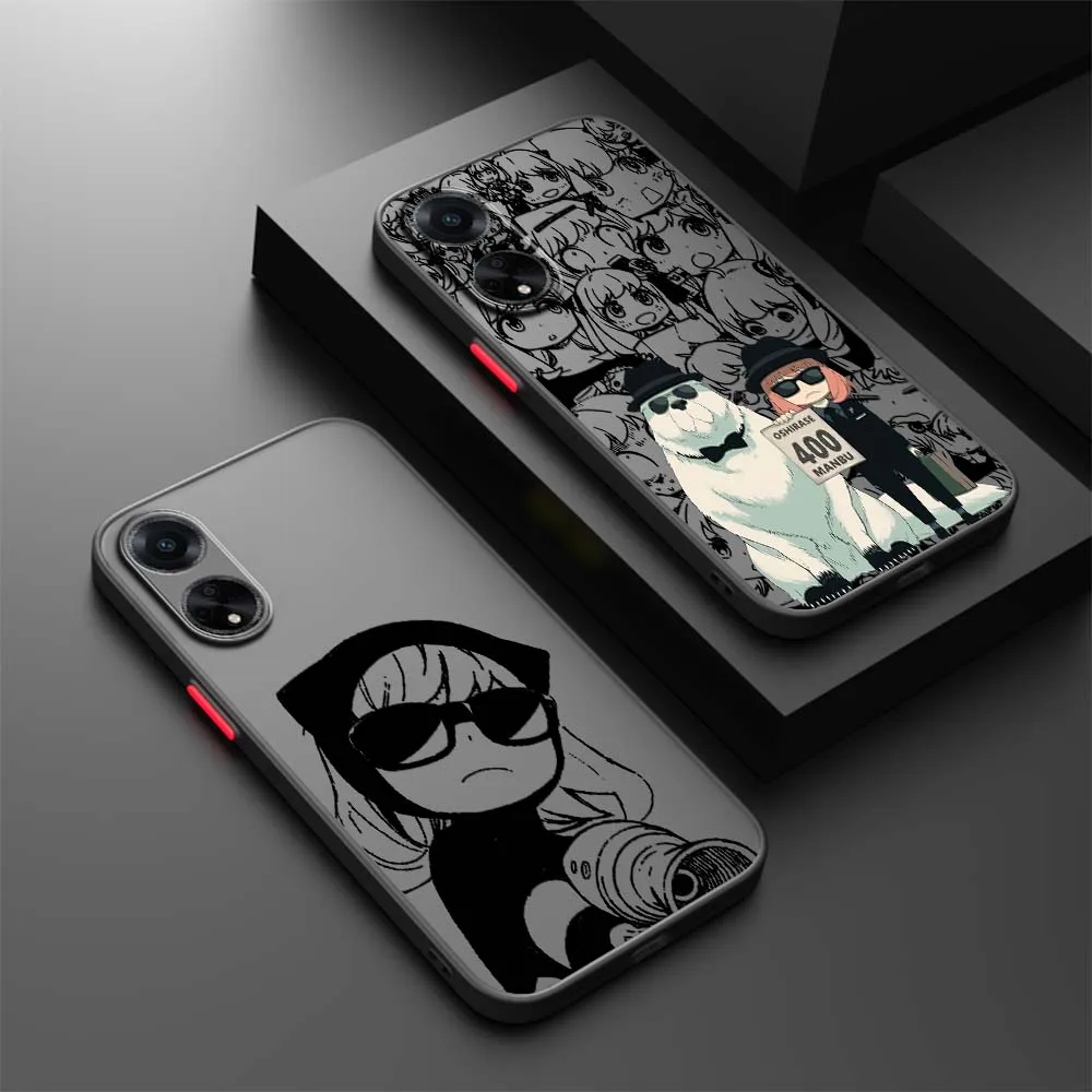 

SPY x FAMILY Popular Anime Phone Case For OPPO Find X3 X5 Lite Pro A98 A94 A93 A78 A79 A76 A58 A57 5G Frosted Translucent