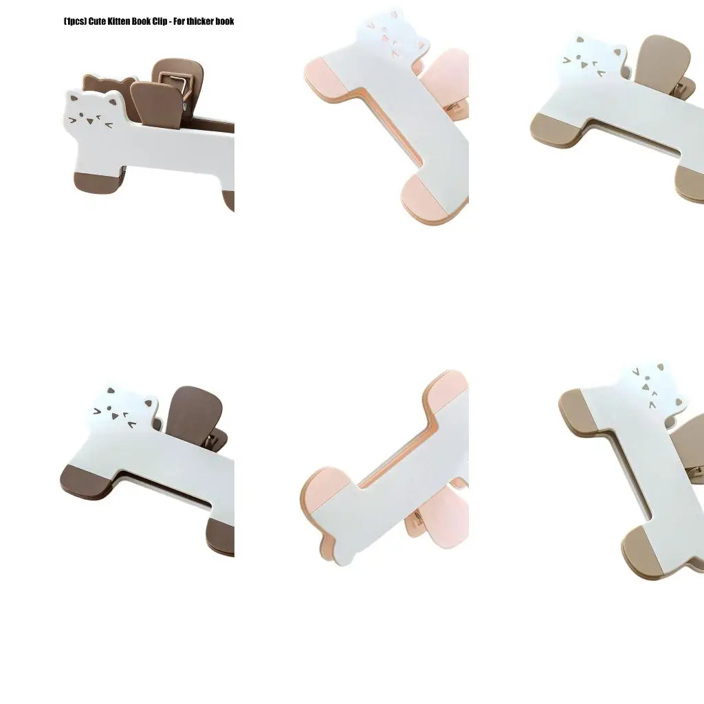  Sturdy Cats Shaped Book Clamp For Kids and Adults Light Weight Reading Aid Secures Magazines Textbooks Novelty Design