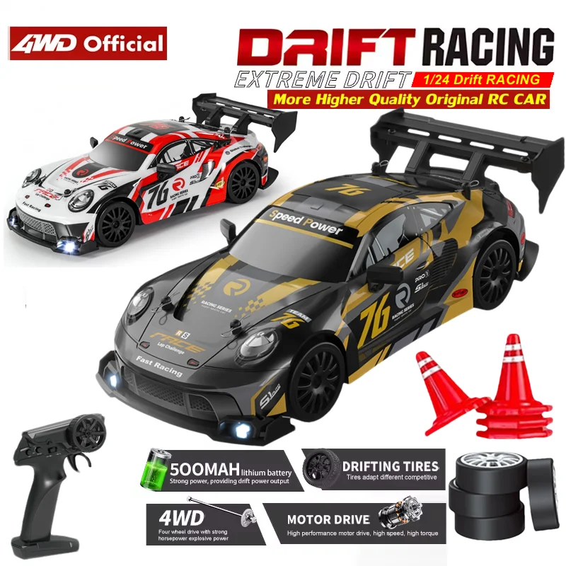 

4WD 1:24 Remote Control Drift RC Racing Car 20KM/H High Speed 4x4 RC Cars Vehicle Model Electronic Toy for Kids Children Gift
