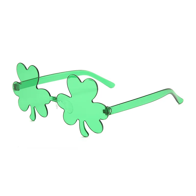 Candy Color One Piece Clover Flower Sunglasses Funny Decorative Shades Influencer Same Style Eyewear Perfect Photo Prop