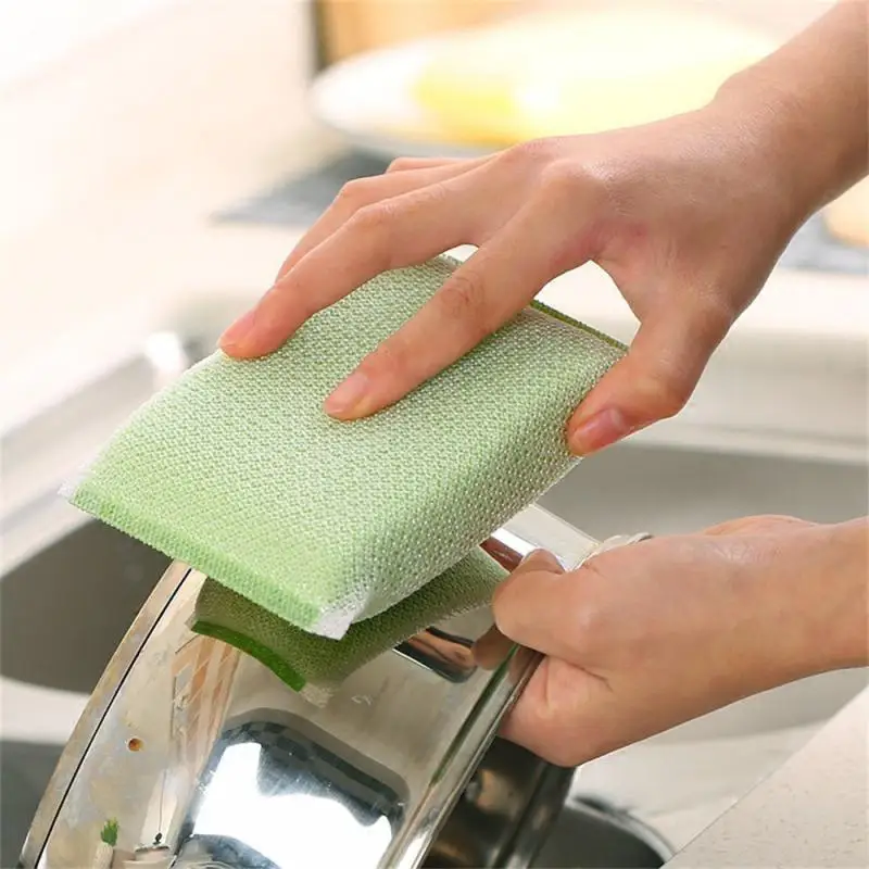 Pan Pot Dish Wash Sponges For Kitchen New Sponge Eraser Dishwashing Cloth Household Cleaning Tools Double-sided Cleaning Spongs