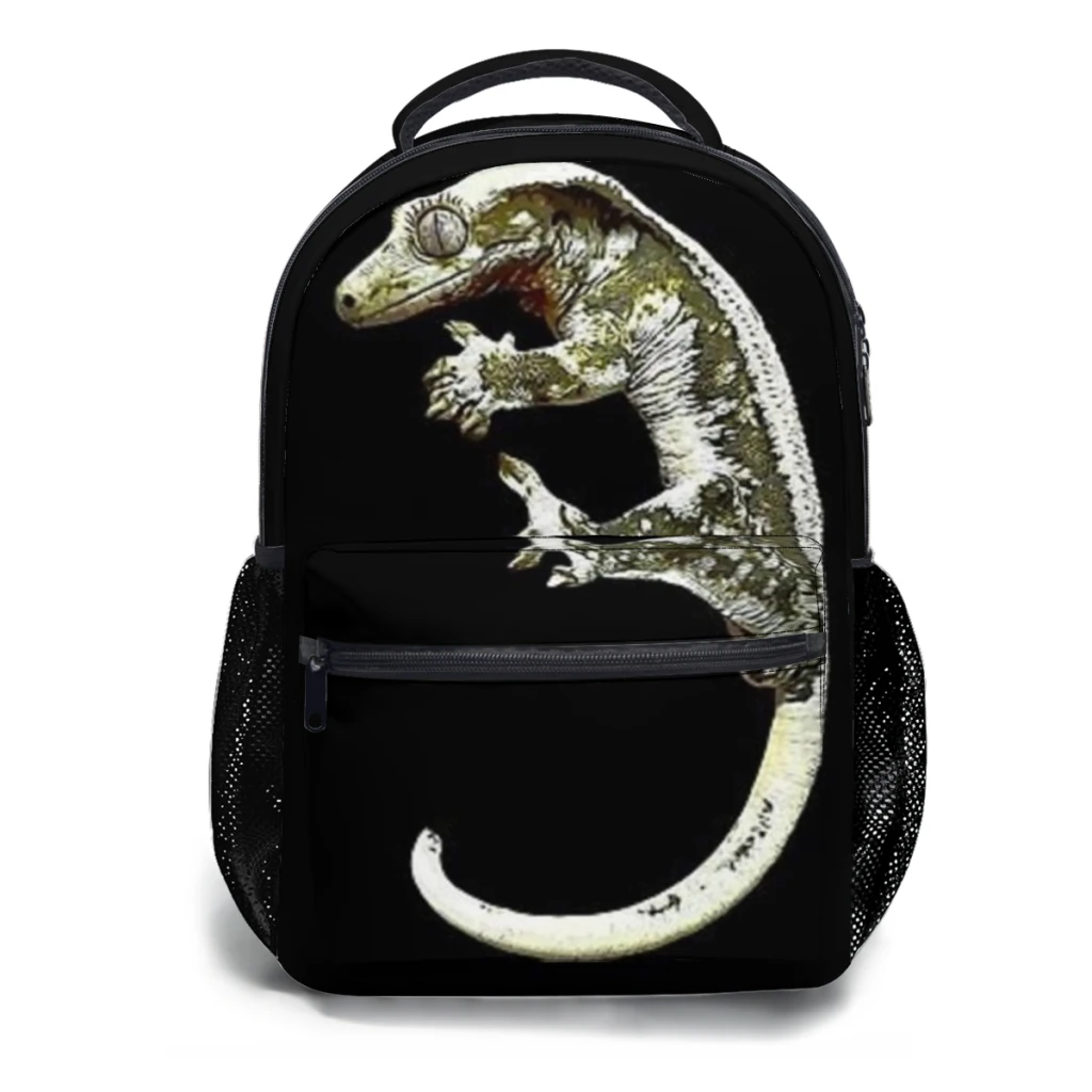 Nieuwe Modieuze Crested Gekko Rugzak Tas Grote Capaciteit Trendy Boekentas Multi-Pockets Verstelbaar 17Inch