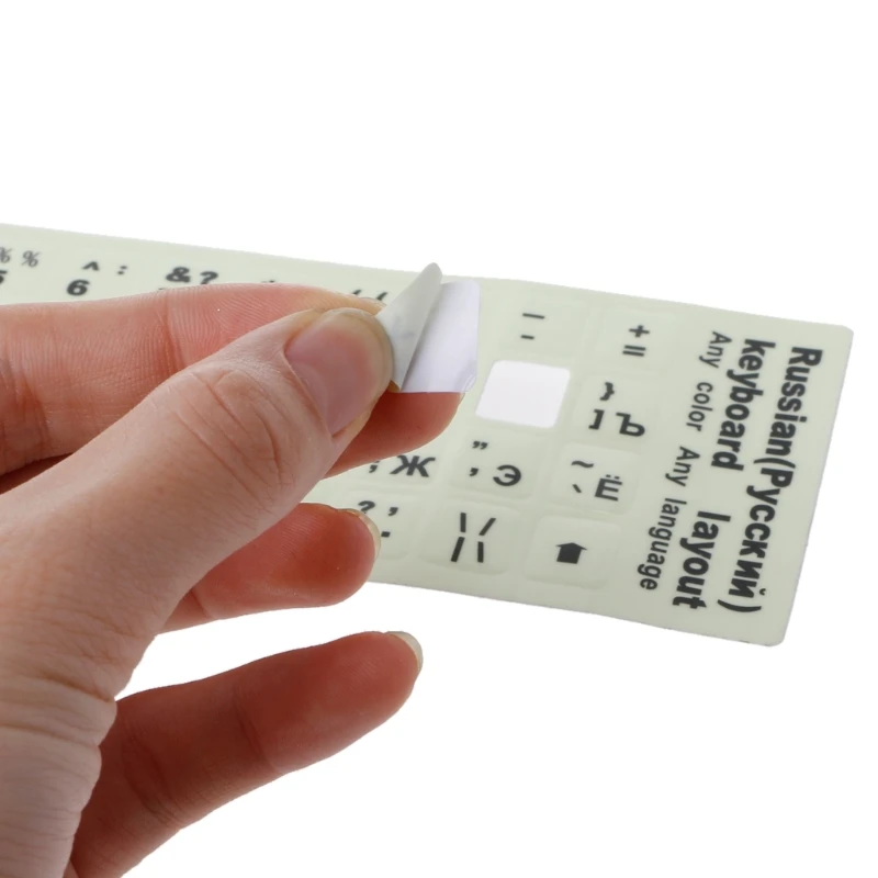 1PC Ultrabright Toetsenbordstickers Transparant met Russische Letters voor Elke Laptop Computer PC Desktop Notebook Drop