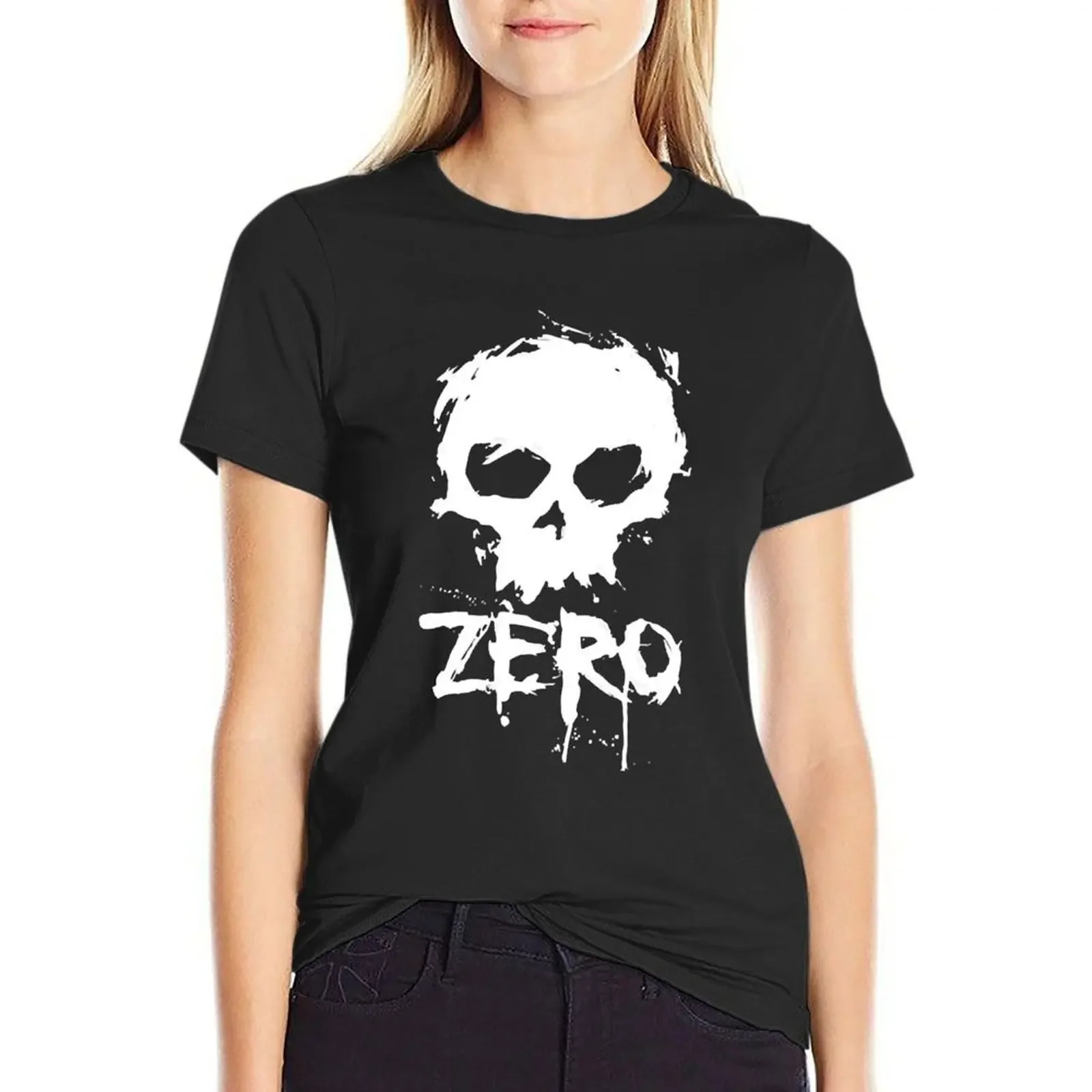 

Zero Skateboards 2 T-Shirt hippie clothes korean fashion Short sleeve tee lady clothes Women tops