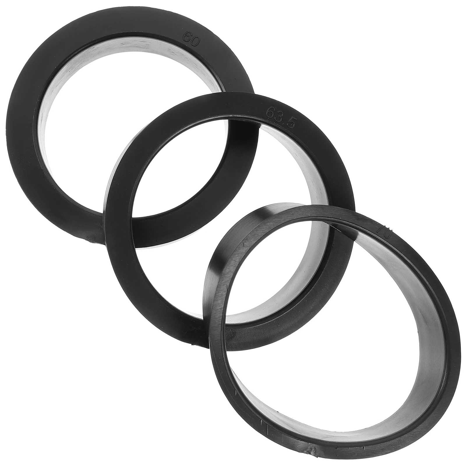 

3pcs Air Adapter Filter Core Rings Rings 76mm-60mm Car Rubber Intake Accessories Replacement Parts Performance Kit